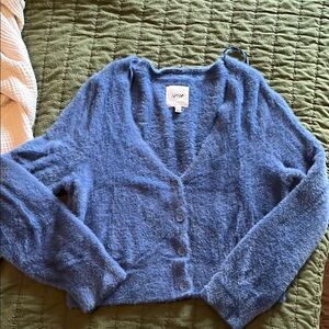 aerie Blue Fuzzy Women's Sweater